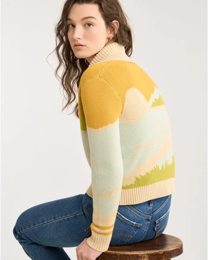 Women COASTLINE SCENIC CARDIGAN Woodash Multi Pendleton Sweaters