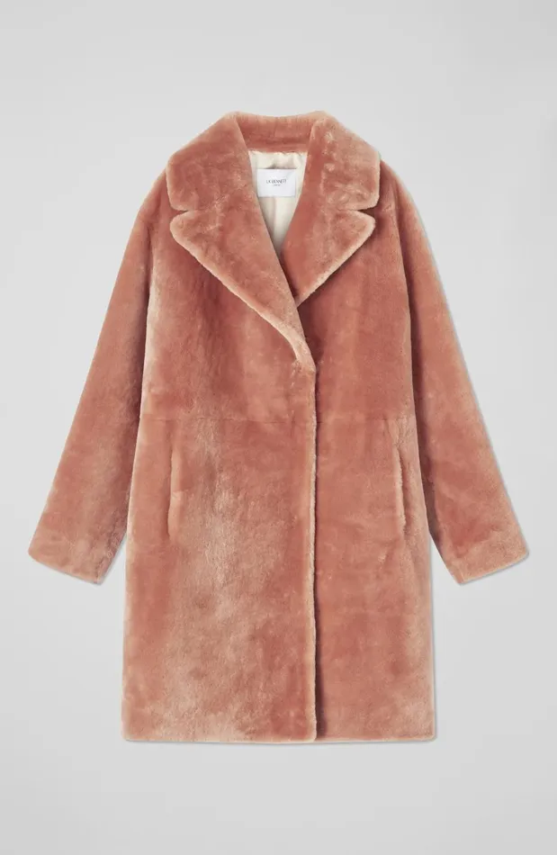 Women Coats and Jackets LKBennett Armelia Apricot Shearling Coat Apricot Women Coats and Jackets LKBennett Armelia Apricot Shearling Coat Apricot