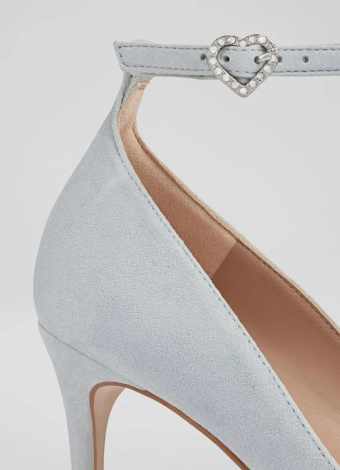 Women Court Shoes LKBennett Catelyn Aqua Suede Ankle Strap Closed Court Aqua Women Court Shoes LKBennett Catelyn Aqua Suede Ankle Strap Closed Court Aqua