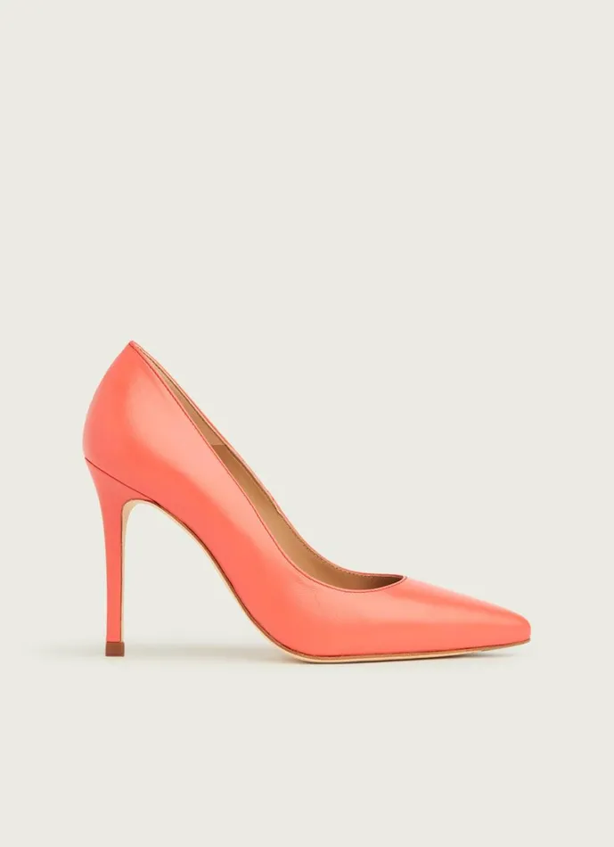 Women Court Shoes LKBennett Fern Coral Nappa Leather Pointed Toe Courts Coral Women Court Shoes LKBennett Fern Coral Nappa Leather Pointed Toe Courts Coral