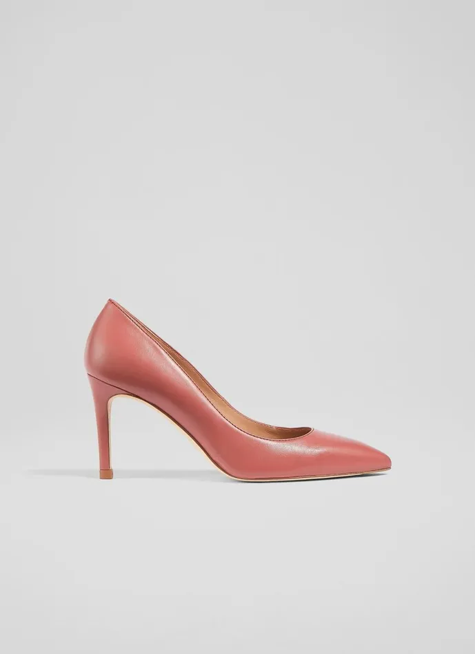 Women Court Shoes LKBennett Floret Dark Rose Nappa Leather Pointed Toe Courts Pink Women Court Shoes LKBennett Floret Dark Rose Nappa Leather Pointed Toe Courts Pink