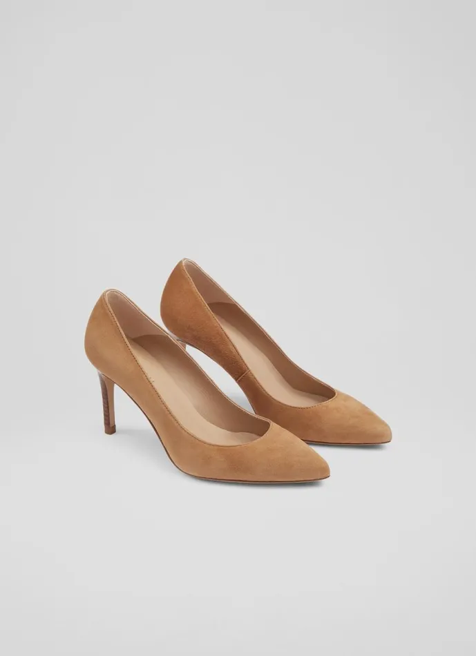 Women Court Shoes LKBennett Floret Nutmeg Suede Pointed Toe Courts Brown Women Court Shoes LKBennett Floret Nutmeg Suede Pointed Toe Courts Brown