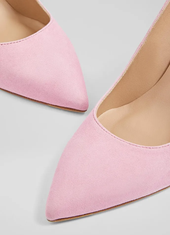 Women Court Shoes LKBennett Floret Pink Suede Pointed Toe Courts Pink Women Court Shoes LKBennett Floret Pink Suede Pointed Toe Courts Pink