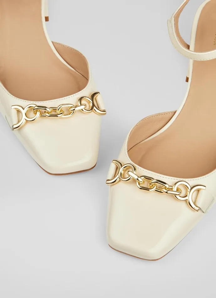Women Court Shoes LKBennett Mindy Cream Patent Leather Ankle Strap Courts Cream Women Court Shoes LKBennett Mindy Cream Patent Leather Ankle Strap Courts Cream
