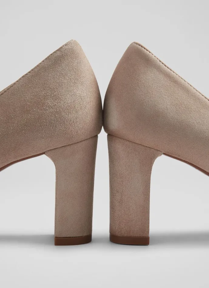 Women Court Shoes LKBennett Winola Beige Suede Round Toe Courts Trench Women Court Shoes LKBennett Winola Beige Suede Round Toe Courts Trench