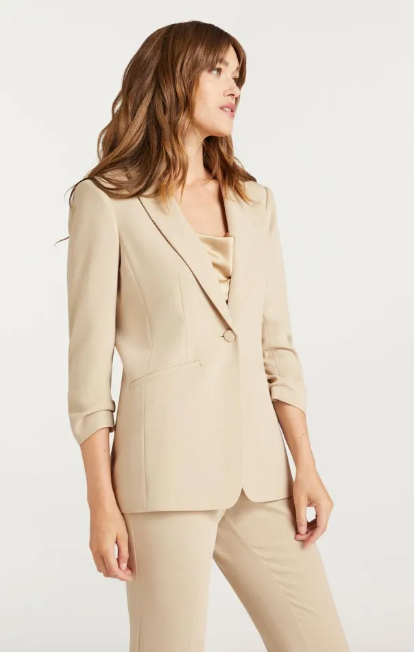 Women Crepe Khloe Blazer Khaki Cinq Sept Blazers