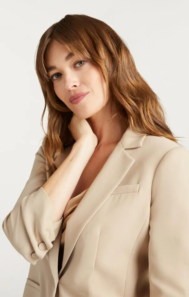 Women Crepe Khloe Blazer Khaki Cinq Sept Blazers