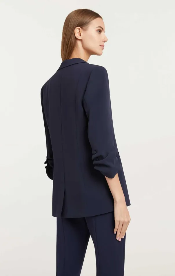Women Crepe Khloe Blazer Navy Cinq Sept Jackets