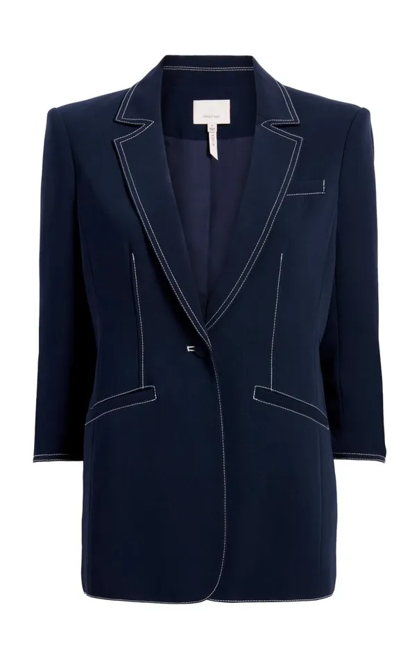 Women Crepe Khloe Blazer Navyivory Cinq Sept Blazers