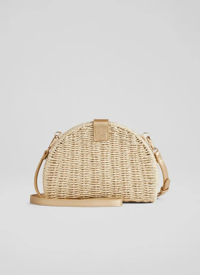 Women CrossBody Bags LKBennett Lorena Natural Wicker Shoulder Bag Women CrossBody Bags LKBennett Lorena Natural Wicker Shoulder Bag