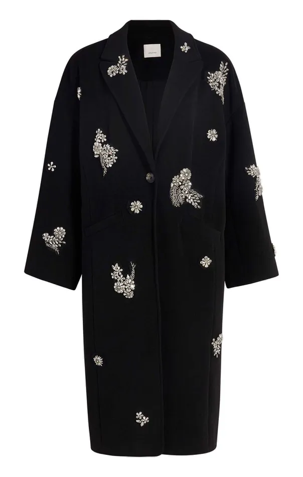 Women Crystal Ivy Gravis Coat Black Cinq Sept Outerwear