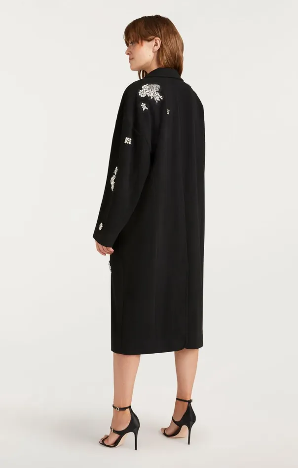 Women Crystal Ivy Gravis Coat Black Cinq Sept Outerwear
