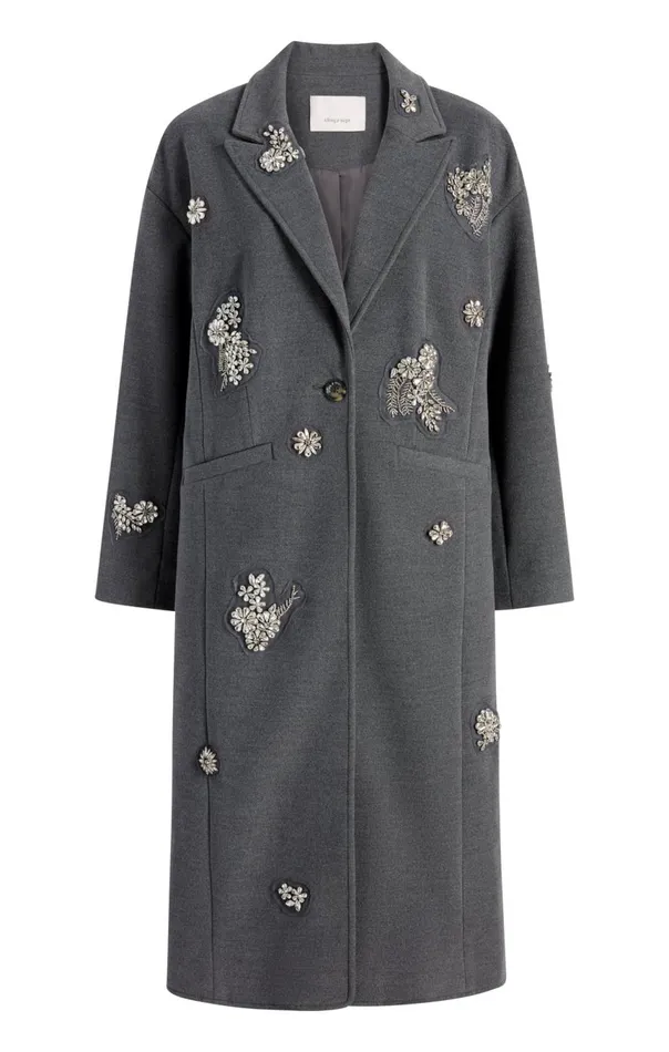 Women Crystal Ivy Gravis Coat Heathergrey Cinq Sept Outerwear