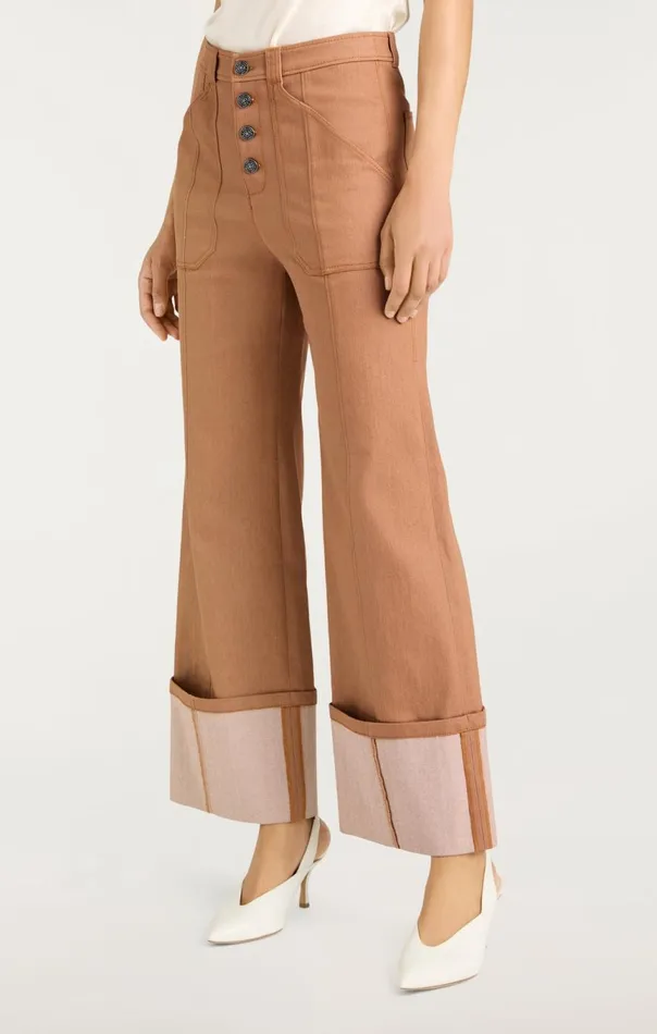 Women Cuffed Benji Pant Cocoa Cinq Sept Pants