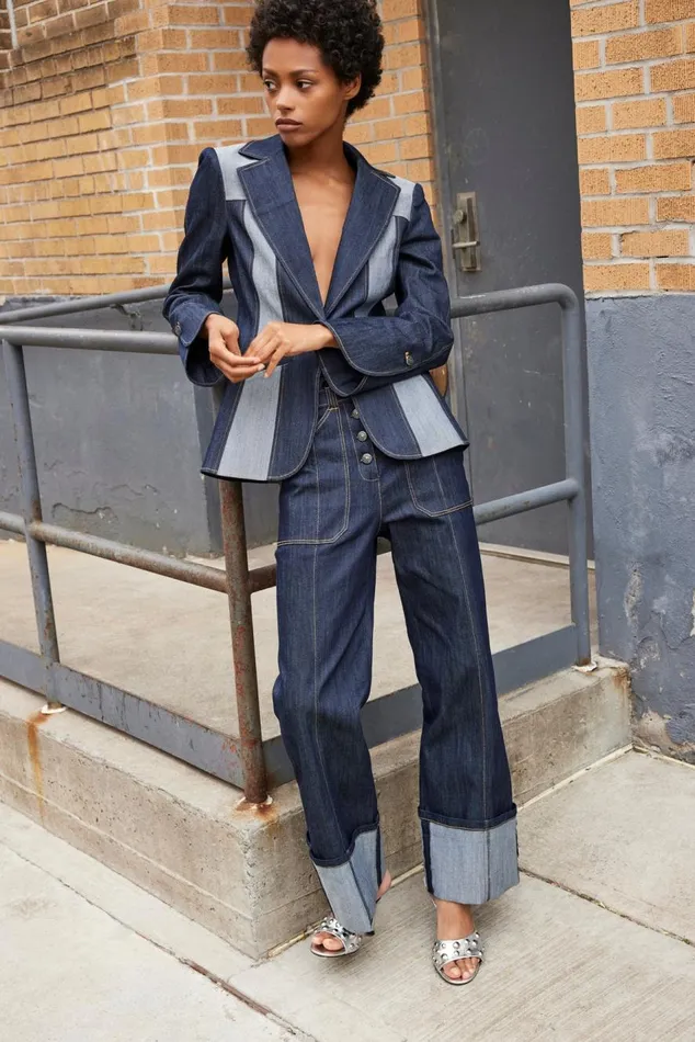 Women Cuffed Benji Pant Indigo Cinq Sept Pants