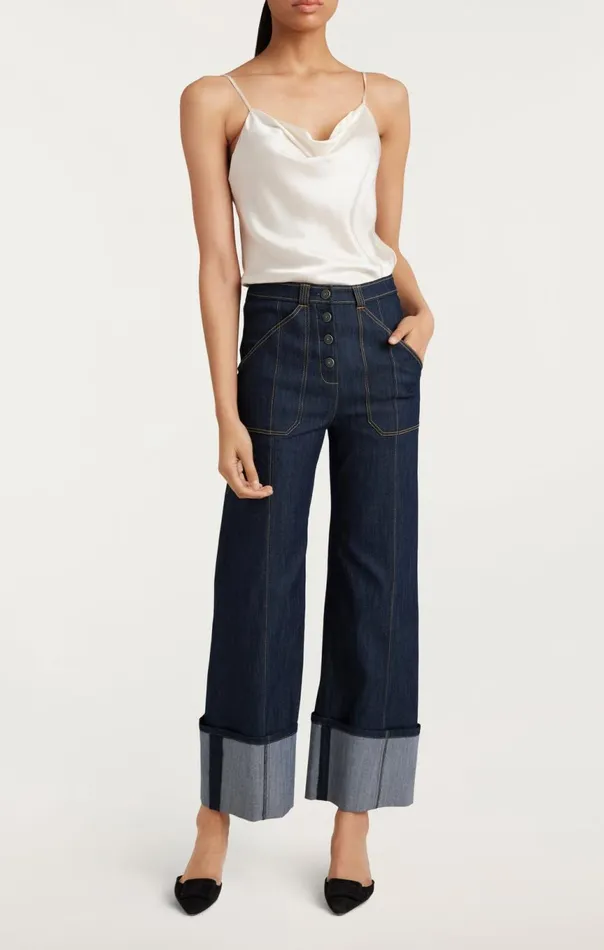 Women Cuffed Benji Pant Indigo Cinq Sept Pants