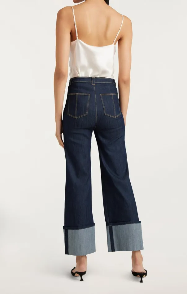 Women Cuffed Benji Pant Indigo Cinq Sept Pants
