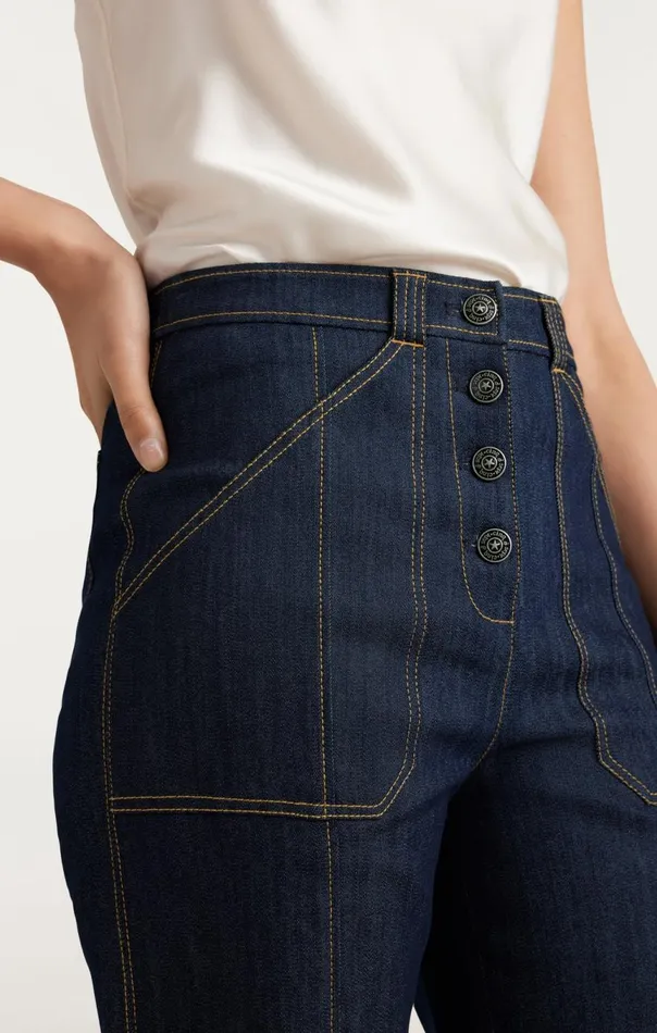 Women Cuffed Benji Pant Indigo Cinq Sept Pants