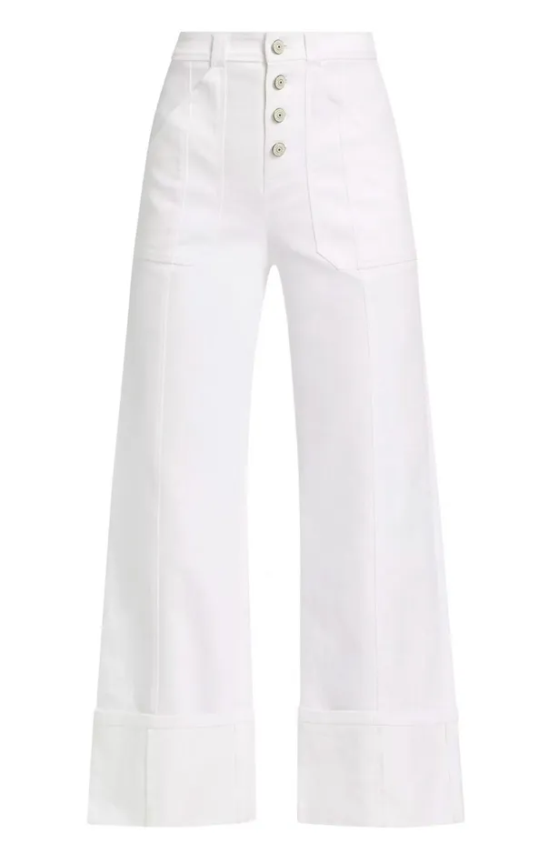 Women Cuffed Benji Pant White Cinq Sept Pants