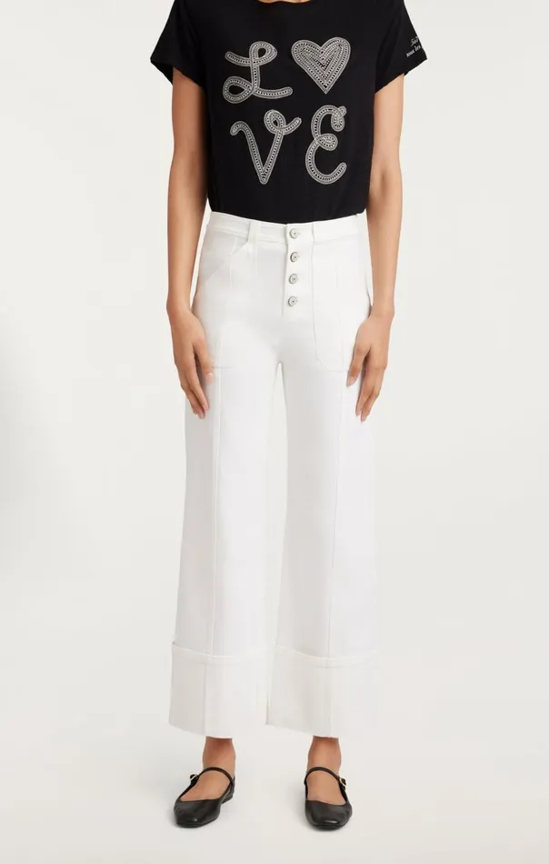 Women Cuffed Benji Pant White Cinq Sept Pants