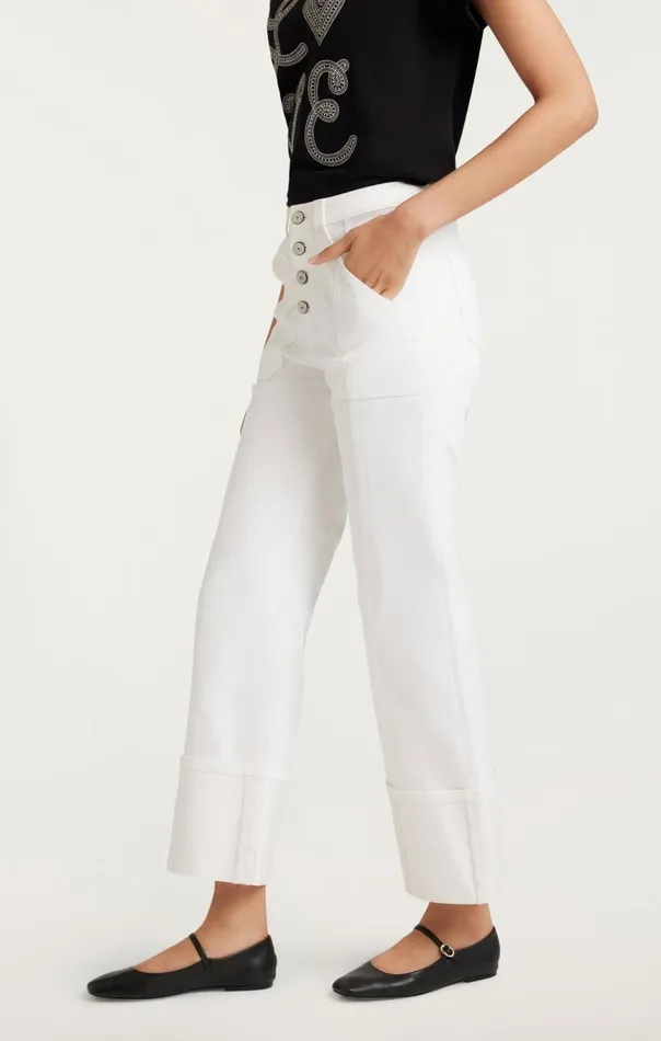 Women Cuffed Benji Pant White Cinq Sept Pants