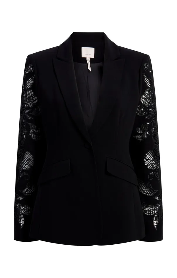 Women Cutout Paisley Embellished Cheyenne Blazer Black Cinq Sept Blazers