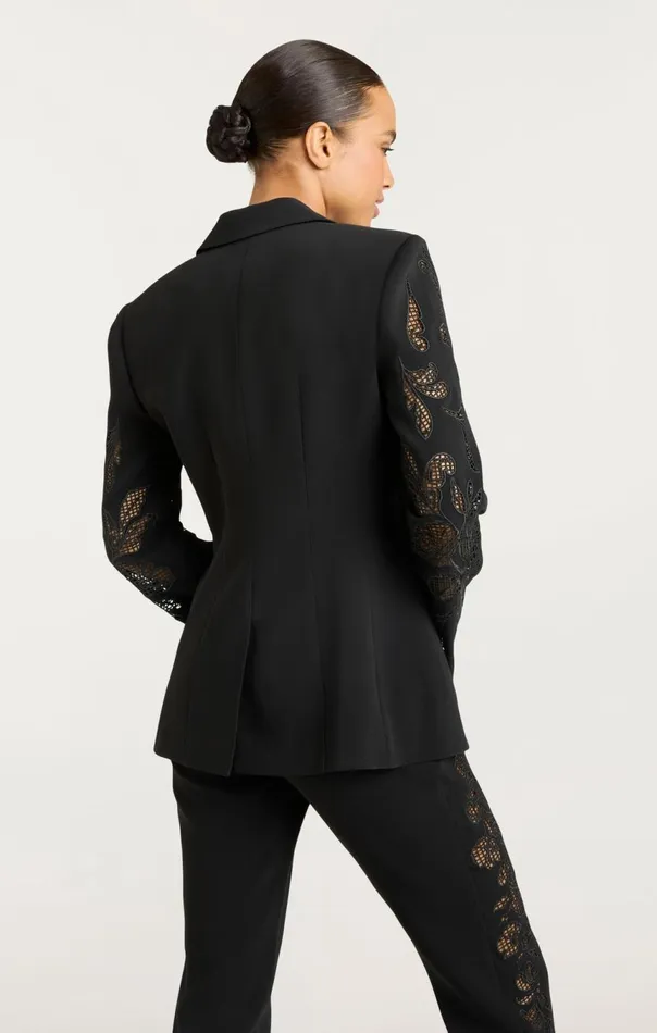 Women Cutout Paisley Embellished Cheyenne Blazer Black Cinq Sept Blazers
