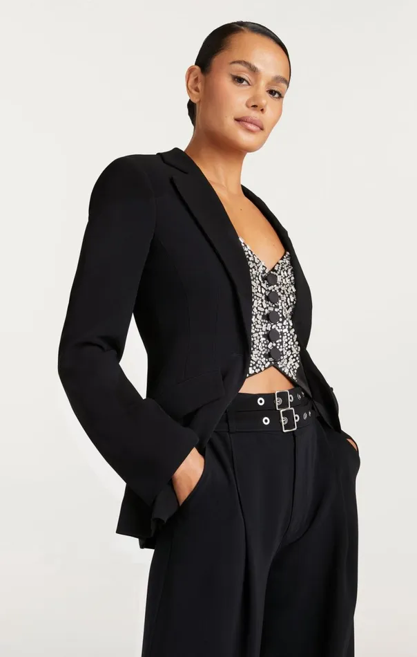 Women Cynthia Blazer Black Cinq Sept Blazers
