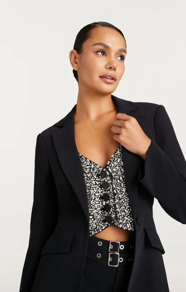 Women Cynthia Blazer Black Cinq Sept Blazers