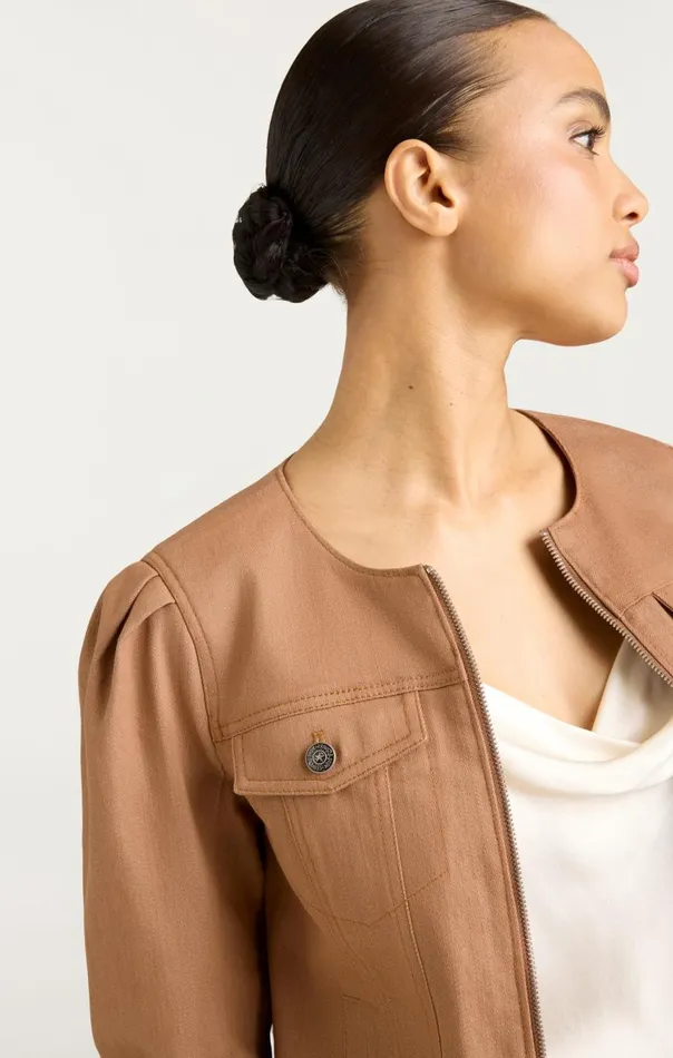 Women Dalia Jacket Cocoa Cinq Sept Denim