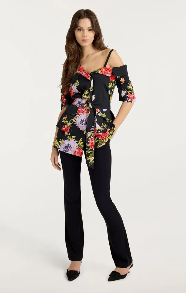 Women Dark Chrysanthemum Katie Jacket Blackmulti Cinq Sept Jackets