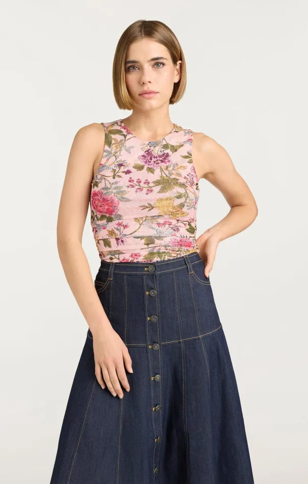 Women Dasha Top Softpinkmulti Cinq Sept Tank Tops and Camisoles