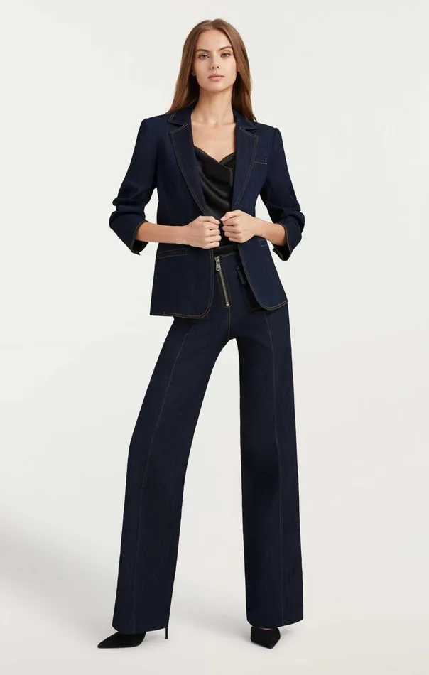 Women Denim Khloe Blazer Indigo Cinq Sept Blazers