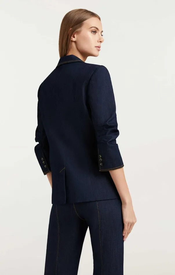 Women Denim Khloe Blazer Indigo Cinq Sept Blazers