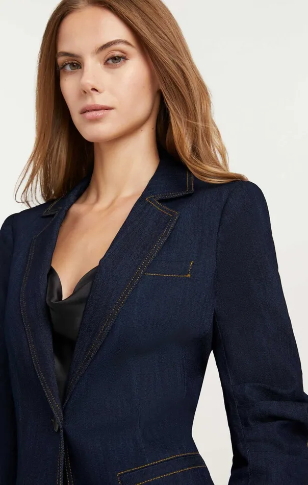 Women Denim Khloe Blazer Indigo Cinq Sept Blazers
