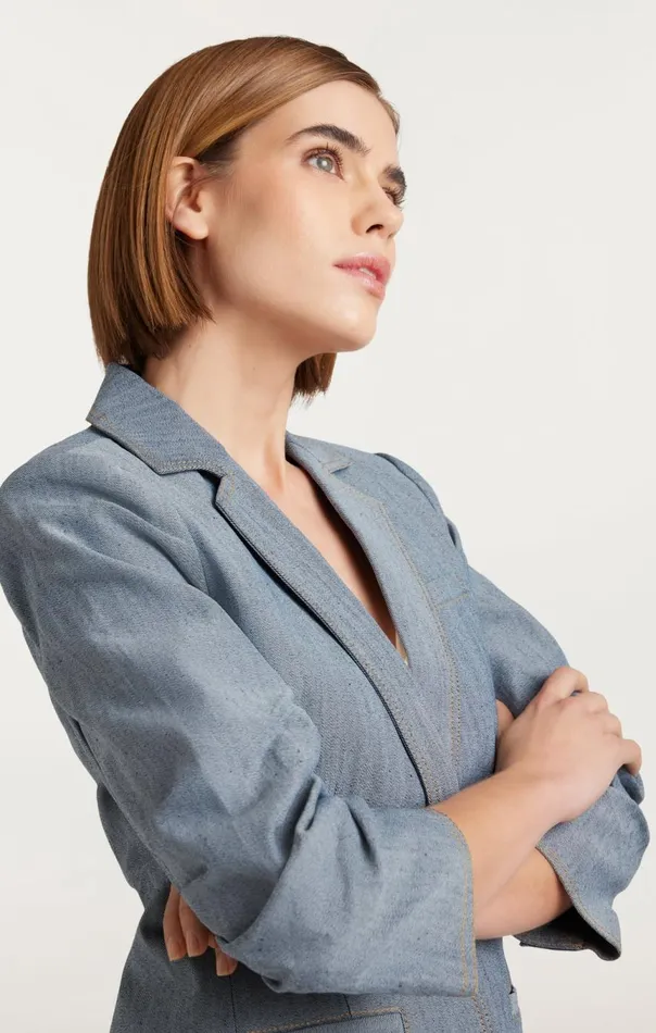 Women Denim Khloe Blazer Lightindigo Cinq Sept Jackets