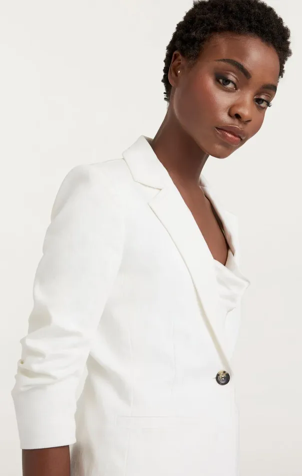 Women Denim Khloe Blazer White Cinq Sept Blazers
