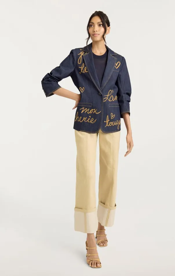 Women Denim Lamour Khloe Blazer Indigo Cinq Sept Blazers