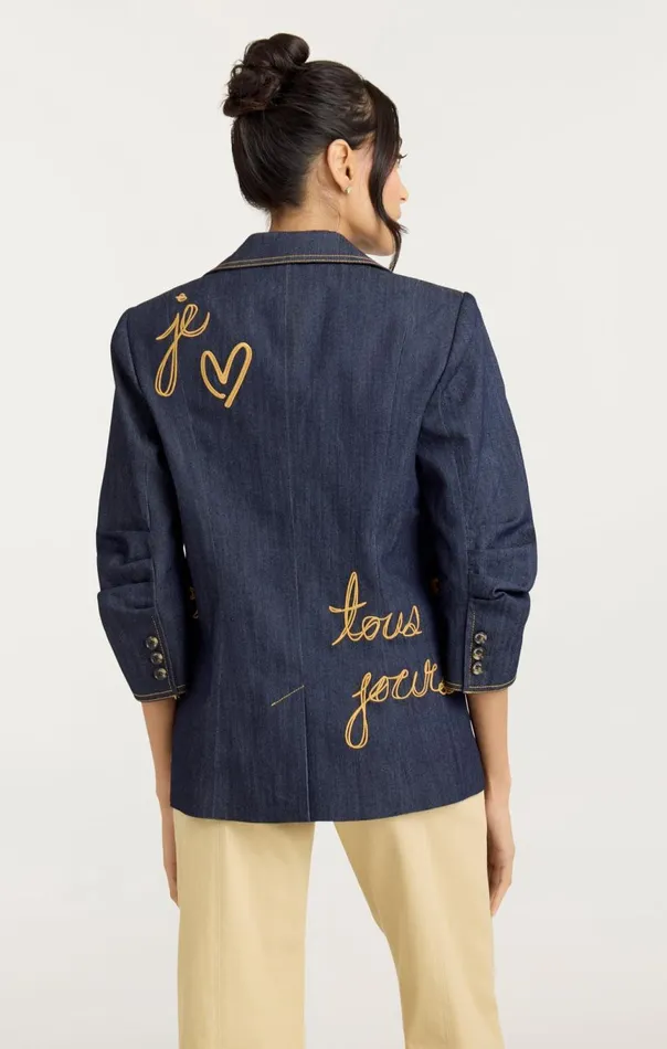 Women Denim Lamour Khloe Blazer Indigo Cinq Sept Blazers