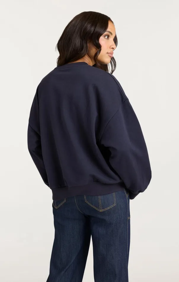 Women Denim Love Brandy Pullover Navy Cinq Sept Long Sleeve Tops