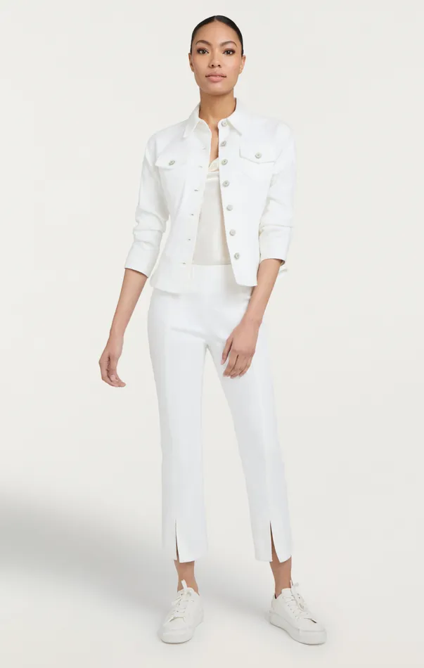 Women Denim Scrunched Canyon Jacket White Cinq Sept Denim