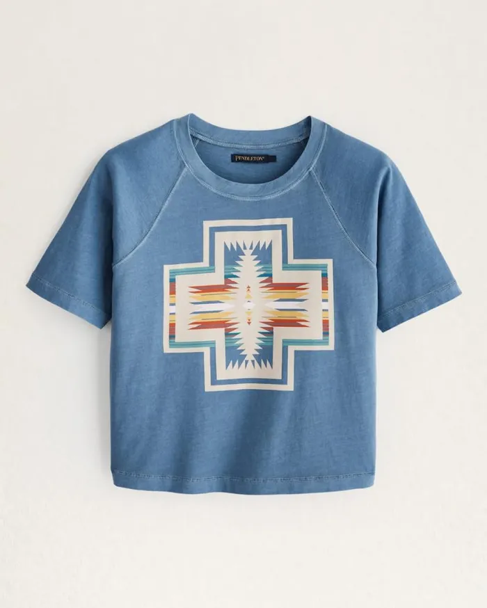 Women DESCHUTES HARDING GRAPHIC TEE Blue Pendleton Tees and Sweatshirts