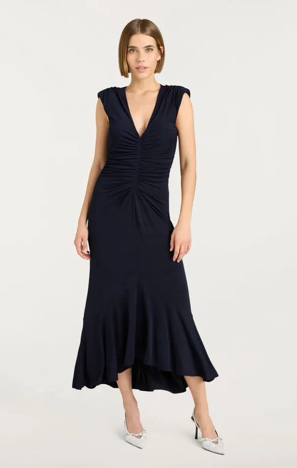 Women Dianne Dress Navy Cinq Sept Midi