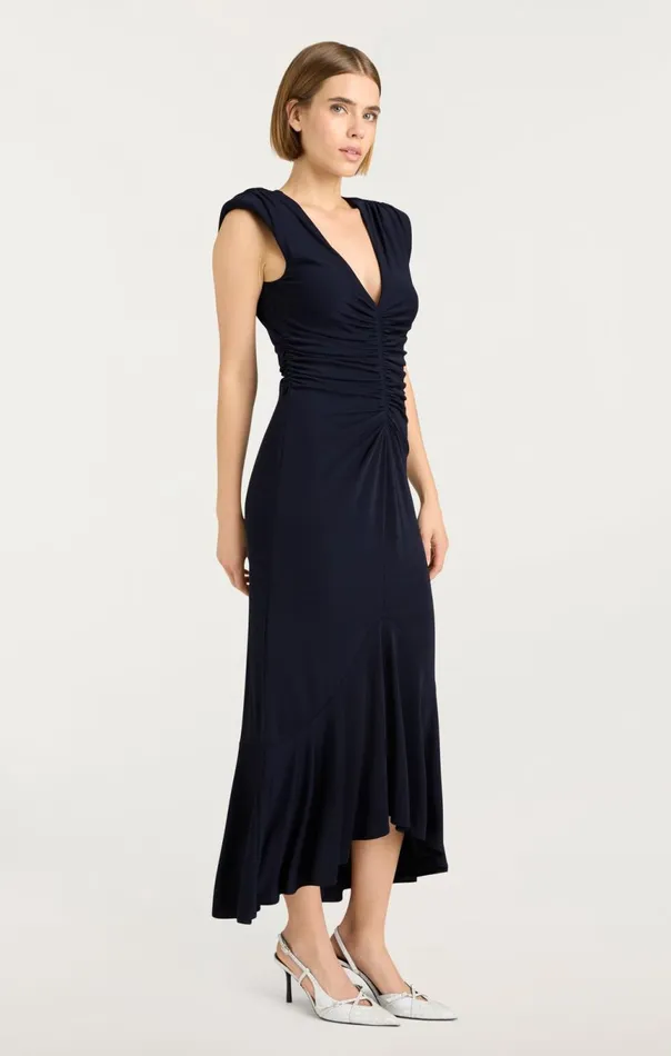 Women Dianne Dress Navy Cinq Sept Midi
