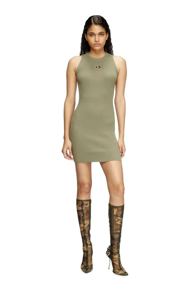 Women Diesel Dresses MCADDIX Green Women Diesel Dresses MCADDIX Green