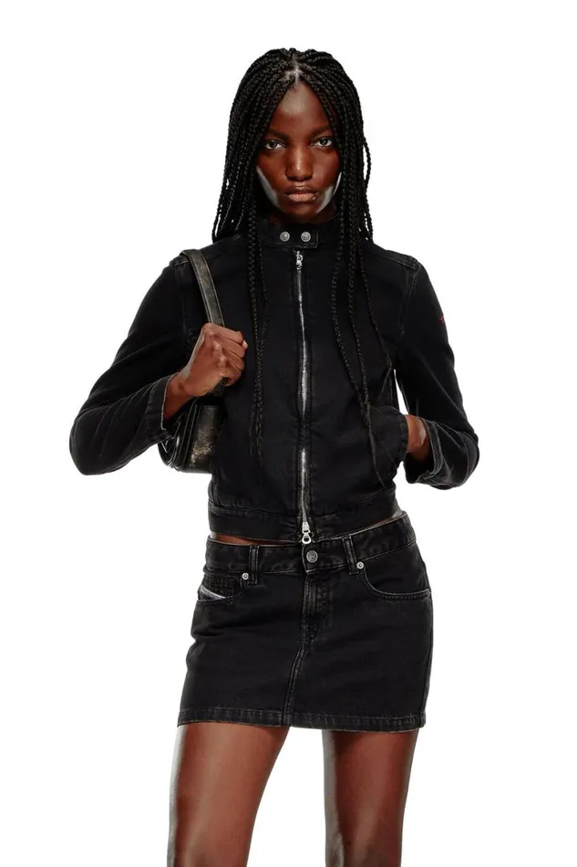 Women Diesel Jackets DEMORNIN Black Women Diesel Jackets DEMORNIN Black