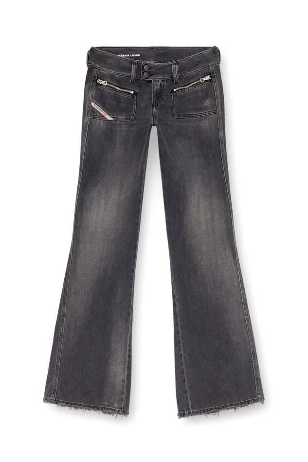 Women Diesel Jeans Bootcut Jeans DHush 09K14 Blackdark Grey Women Diesel Jeans Bootcut Jeans DHush 09K14 Blackdark Grey