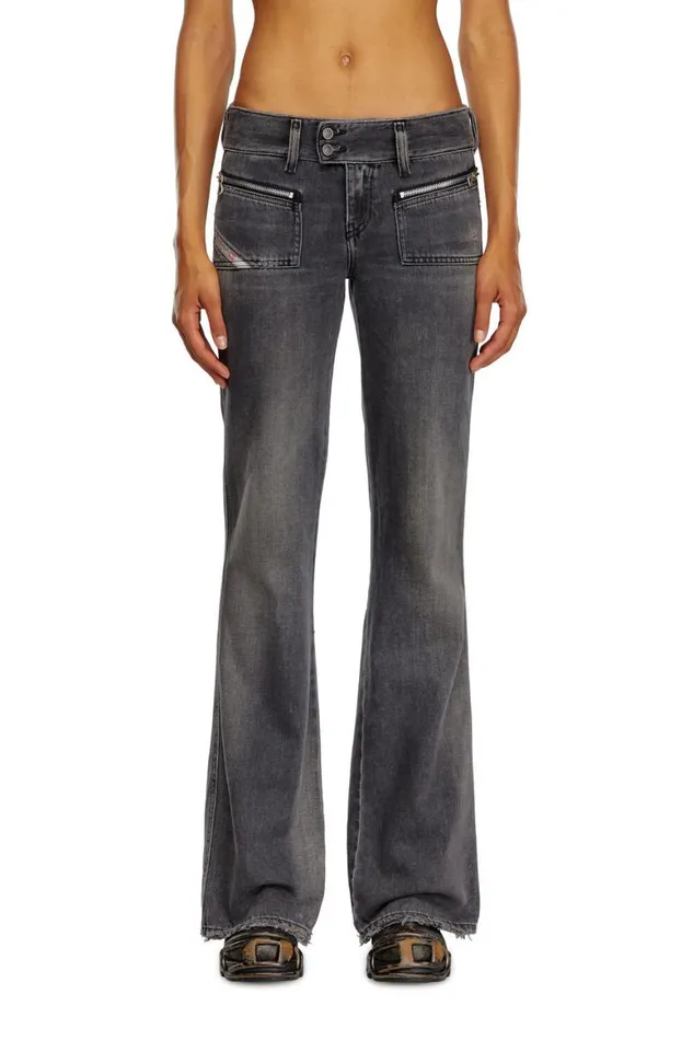 Women Diesel Jeans Bootcut Jeans DHush 09K14 Blackdark Grey Women Diesel Jeans Bootcut Jeans DHush 09K14 Blackdark Grey