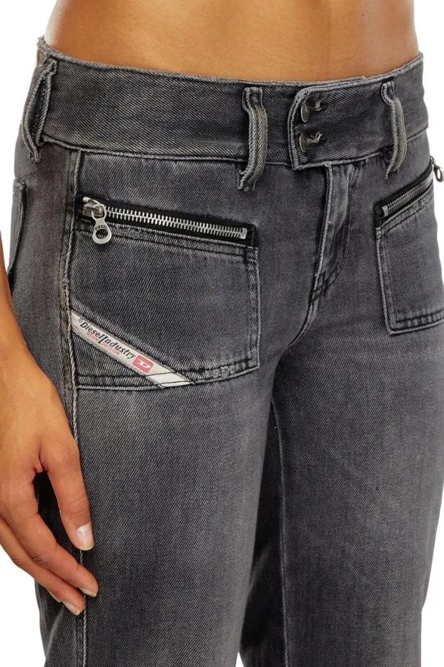Women Diesel Jeans Bootcut Jeans DHush 09K14 Blackdark Grey Women Diesel Jeans Bootcut Jeans DHush 09K14 Blackdark Grey