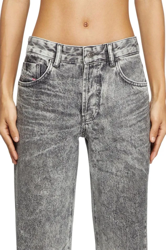 Women Diesel Jeans Regular Jeans 1989 DMine 0ABCS Light Grey Women Diesel Jeans Regular Jeans 1989 DMine 0ABCS Light Grey